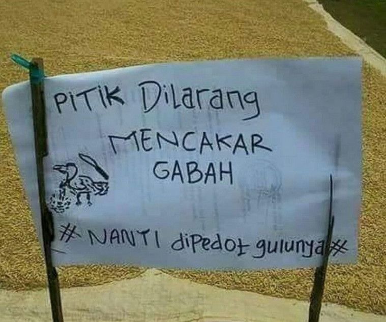 papan peringatan unik