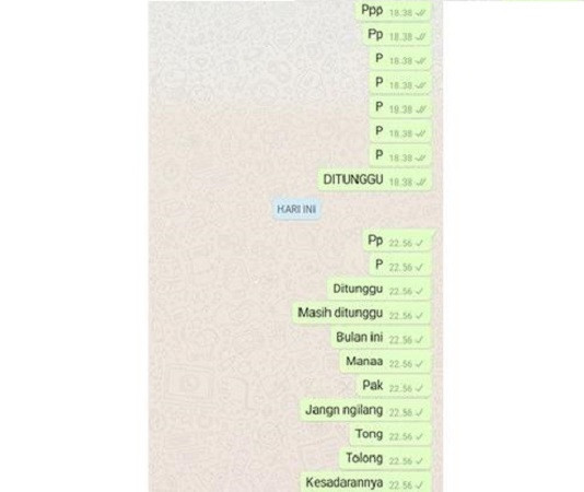 chat nagih utang ngakak