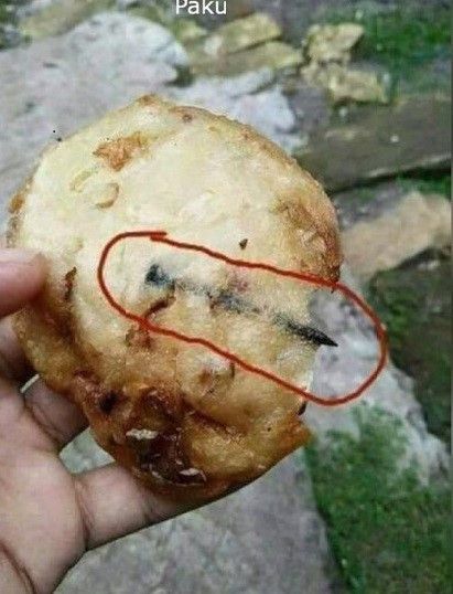 Teliti Sebelum Konsumsi, Benda Berbahaya ini Nyelip Dalam Gorengan