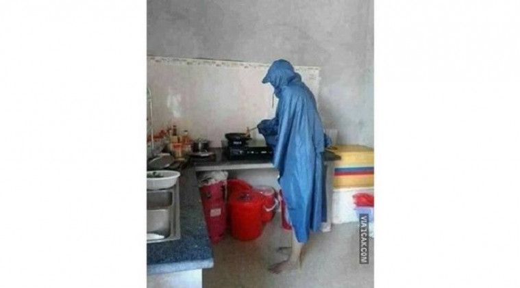 potret suami masak gantiin istri