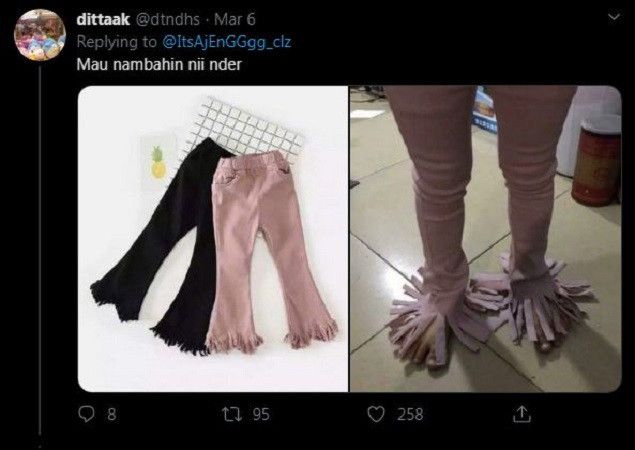 Pakaian cewek yang jauh dari ekspektasi