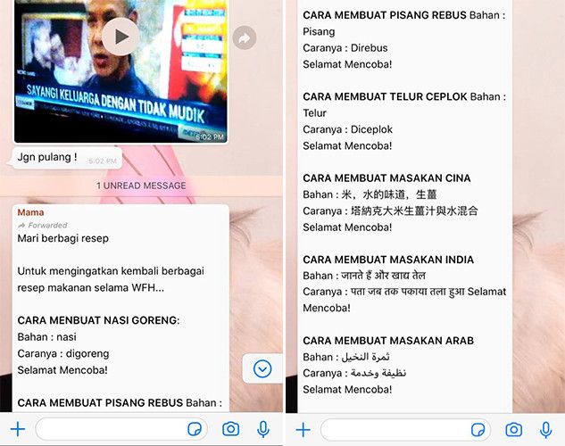 Khawatir Anaknya nggak Bisa Makan di Masa Karantina, Ibu Ini Kirim Resep Masakan yang Bikin Netizen Tepuk Jidat