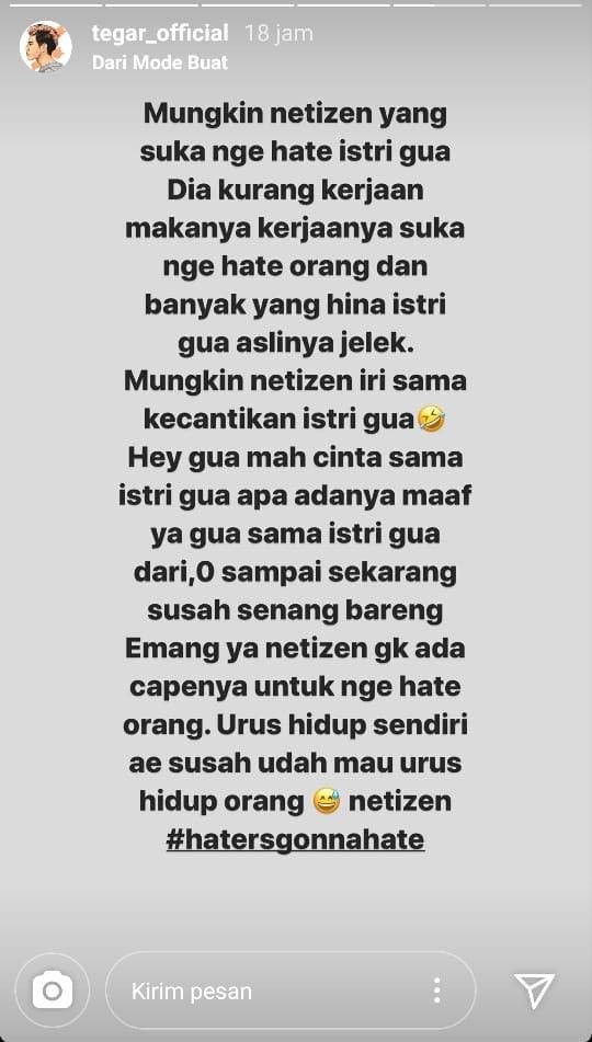 Tegar dan istrinya