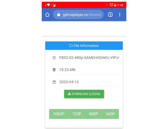 klik download dan tunggu di Samehadaku.TV