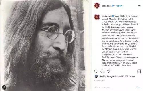 Dul Jaelani dan John Lennon