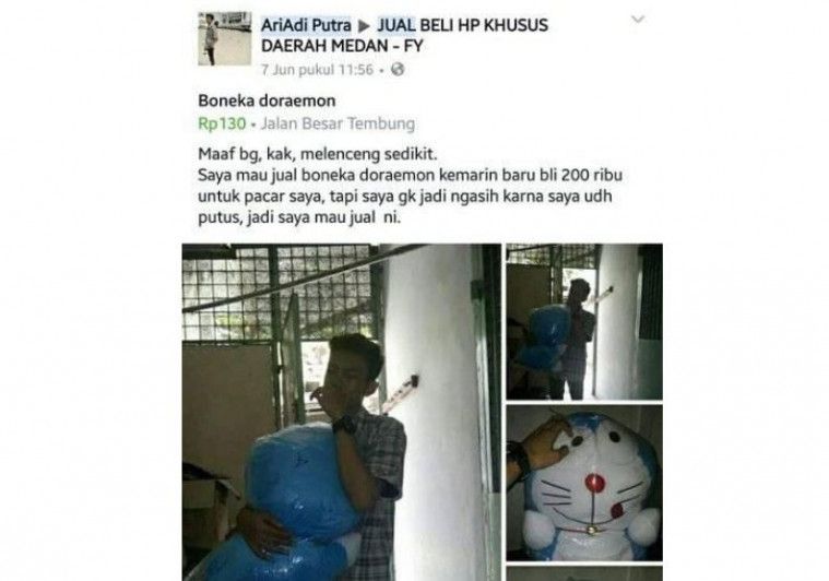 Niatnya mau kadoin boneka ke pacar, malah gak jadi