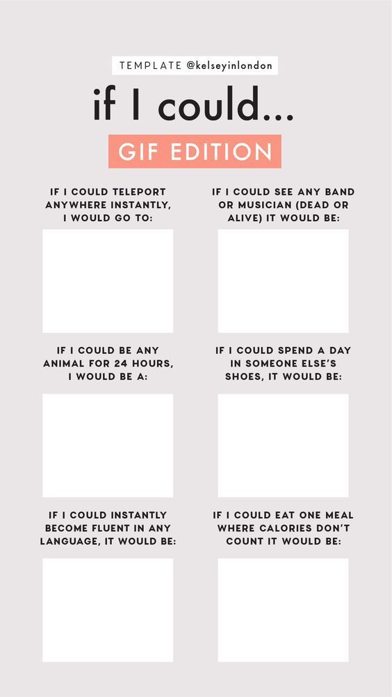 template instagram