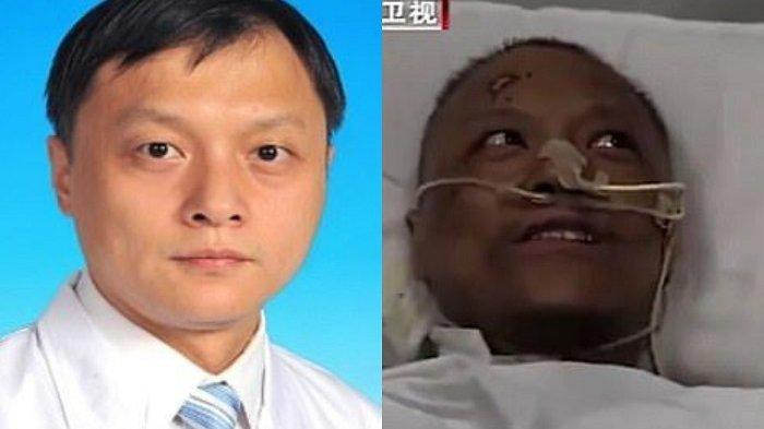 Dr Yi Fan (sebelah kiri sebelum terinfeksi sedangkan sebelah kanan kulitnya menggelap saat perawatan Covid-19)