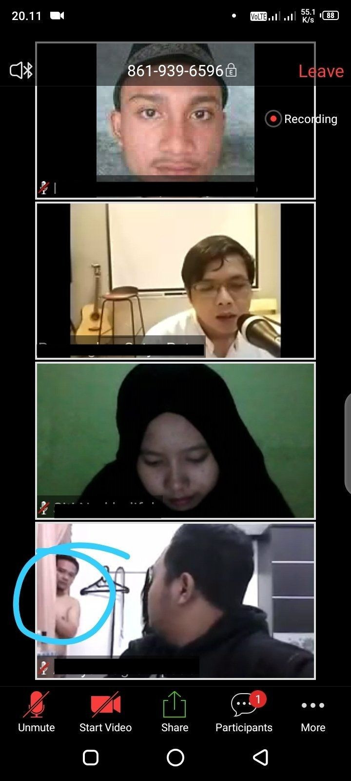 kelucuan saat kelas online