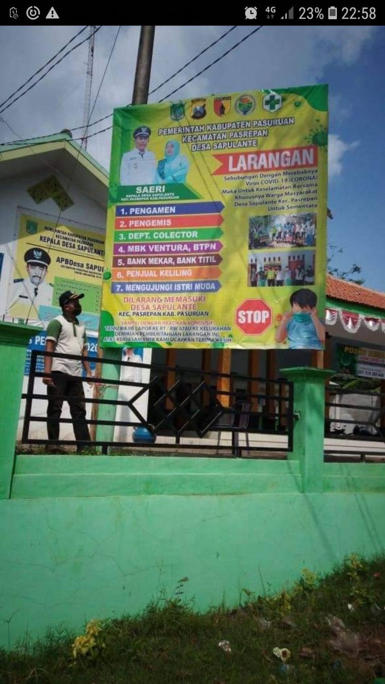 Nyeleneh! Cegah Corona ala Kampung di Pasuruan: Warga Dilarang Kunjungi Istri Muda
