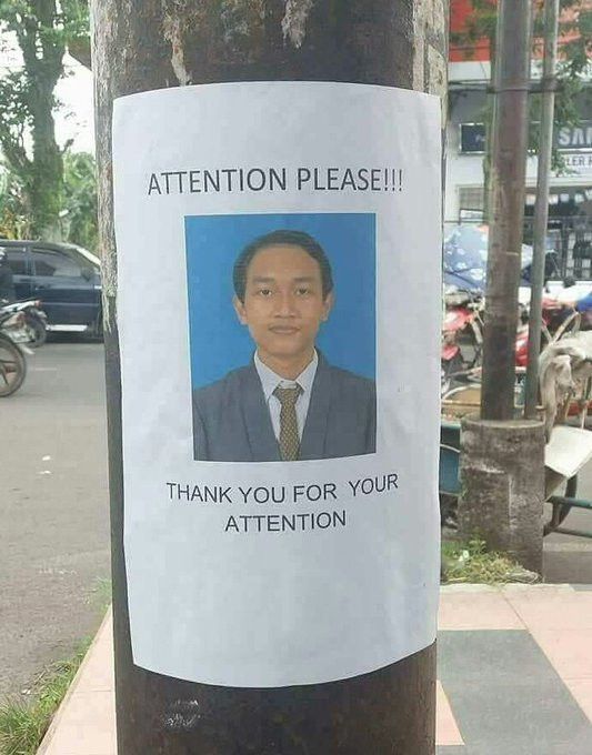 Deretan Poster Kehilangan Ini Bentuknya Absurd Dan Nyeleneh