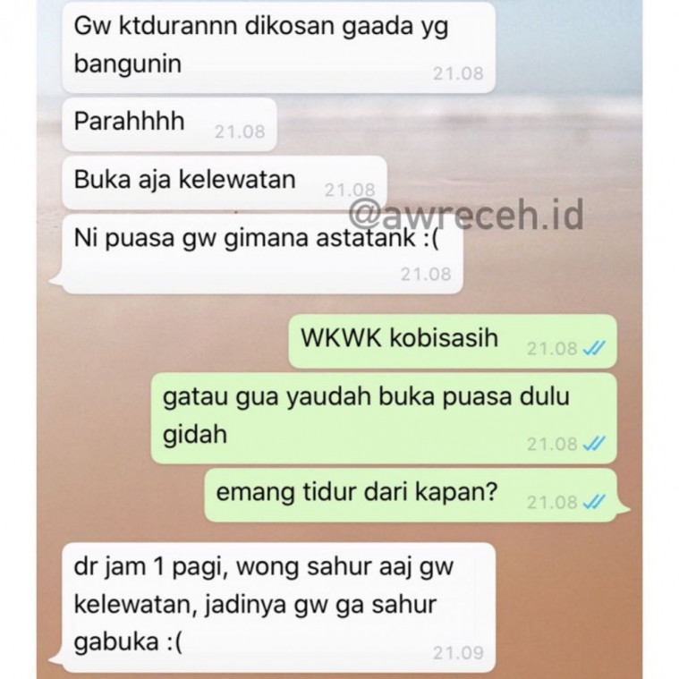 Menguji Kesabaran, Chat Membangunkan Sahur Ini Berujung Tragis
