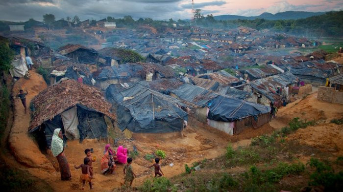 ilustrasi pengungsi Rohingya