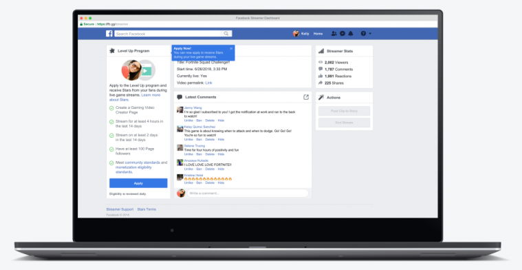 facebook gaming creator