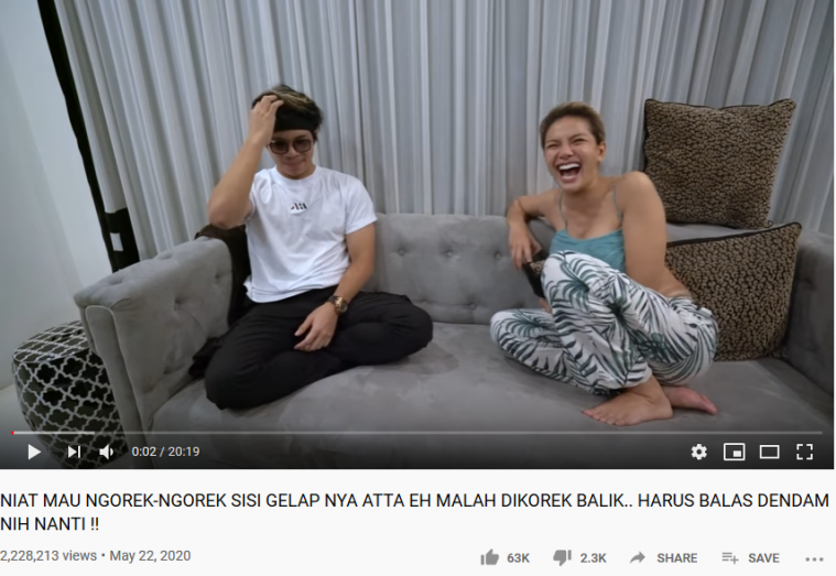 Atta Halilintar dan Nikita Mirzani