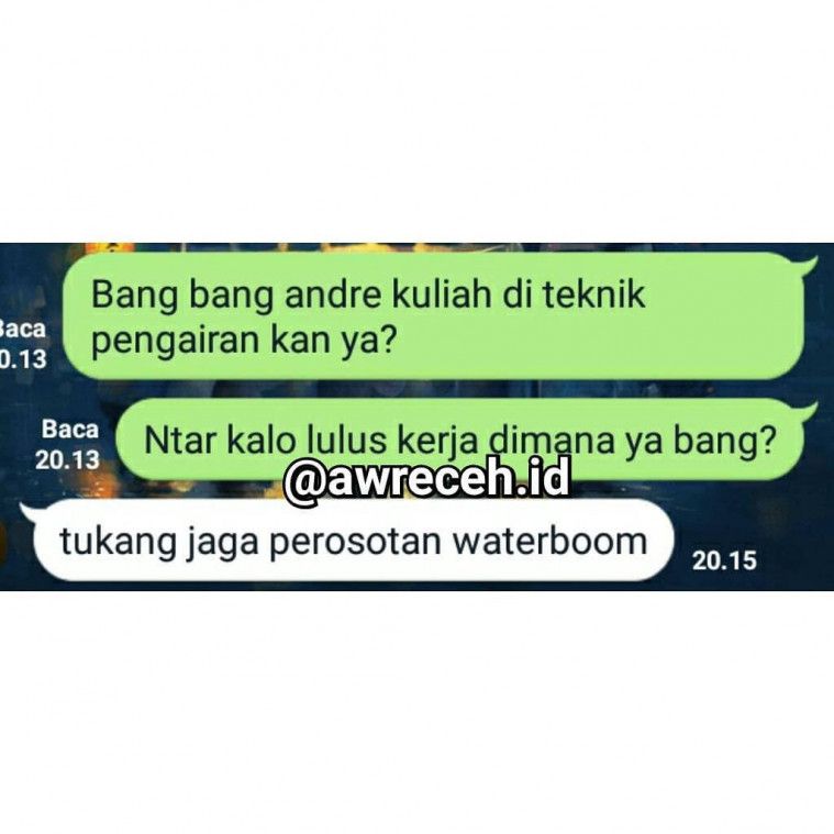 Saat ditanyai lulus kuliah mau jadi apa.