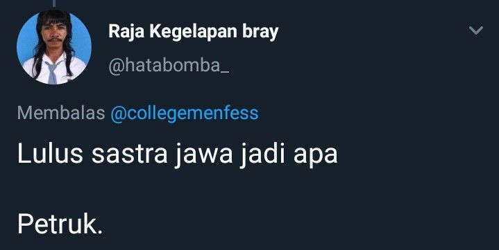 Saat ditanyai lulus kuliah mau jadi apa.