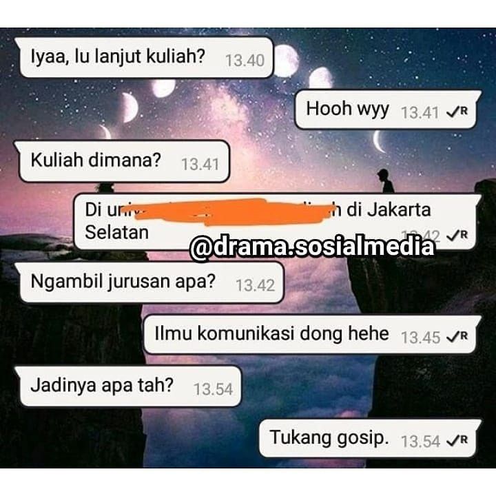 Saat ditanyai lulus kuliah mau jadi apa.