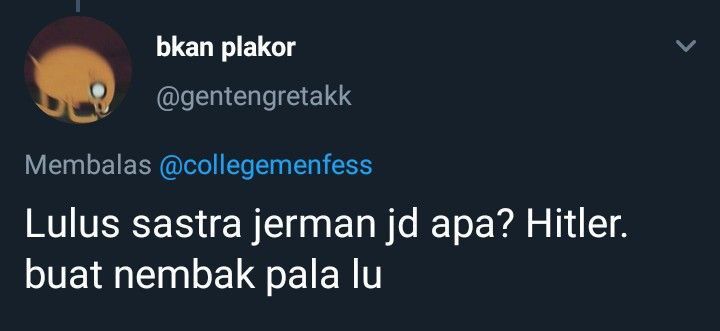 Saat ditanyai lulus kuliah mau jadi apa.