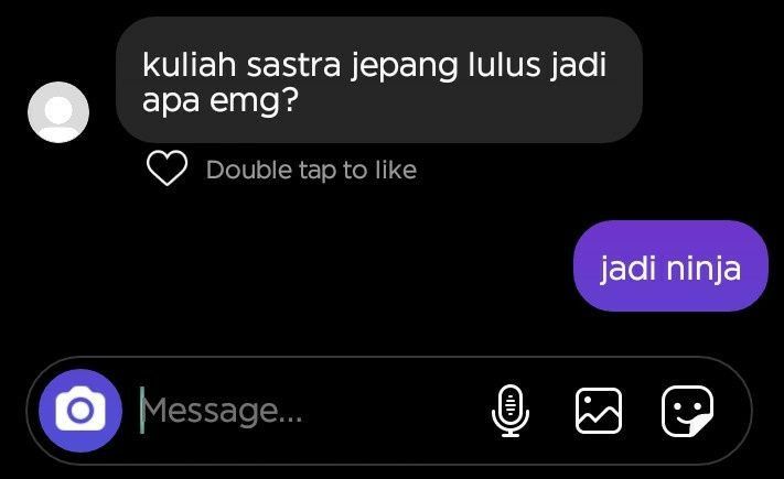 Saat ditanyai lulus kuliah mau jadi apa.