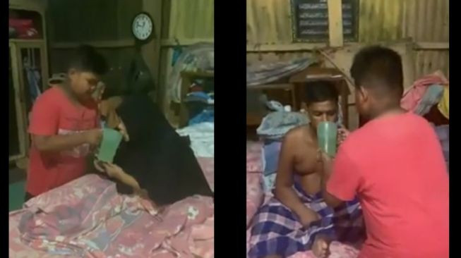 Babil bocah berusia 12 tahun yang rawat kedua orang tuanya