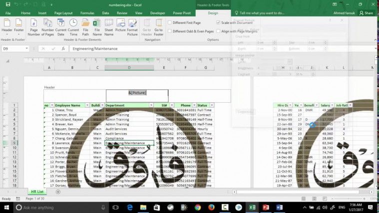 Cara membuat watermark di Excel