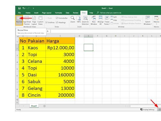 watermark di Excel tergampang