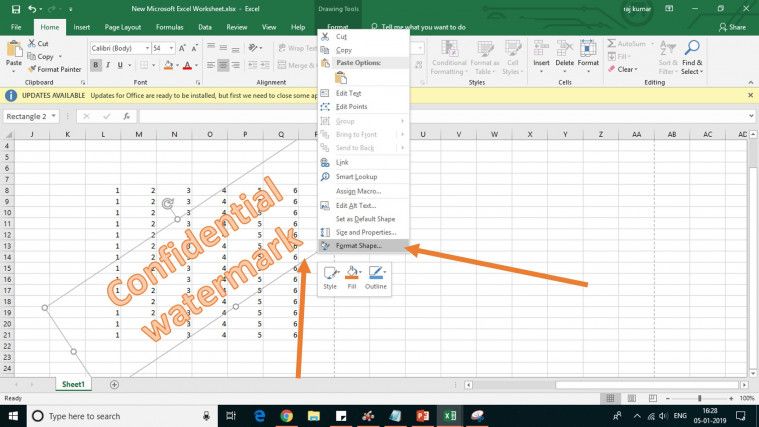 Cara Membuat Watermark Di Excel Menggunakan Tulisan And Logo 6451