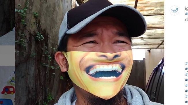 ilustrasi orang pakai masker