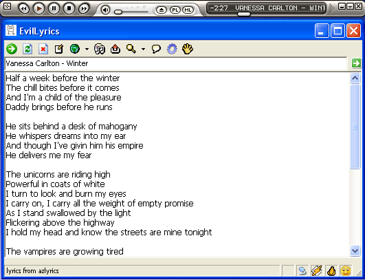 Aplikasi lirik lagu PC