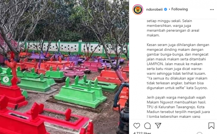 Kuburan dicat warna-warni