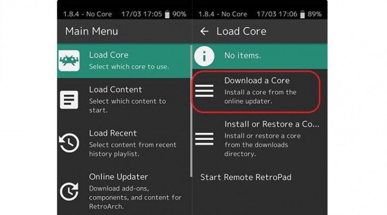 Load core