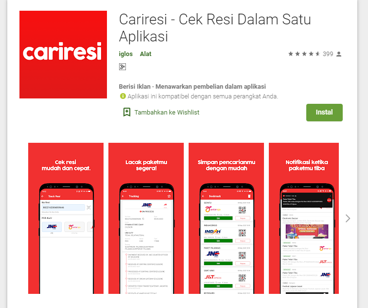 lacak resi JNE