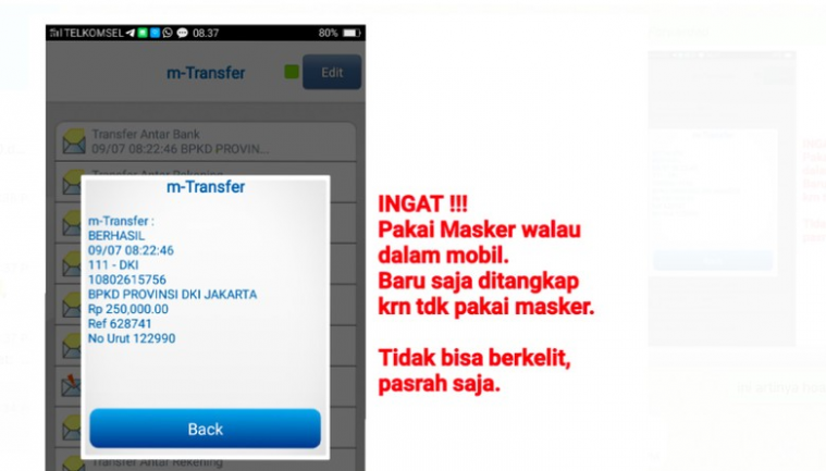 ilustrasi tilang masker