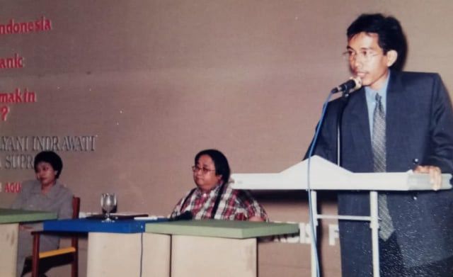 ilustrasi Jokowi & Sri Mulyani pada 1998