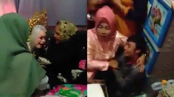 Momen mantan hadiri pernikahan