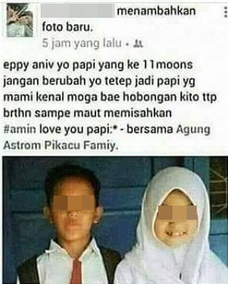 ilustrasi kids jaman now jatuh cinta