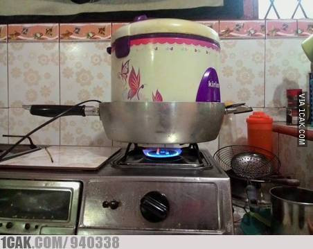 ilustrasi masak ala anak kost