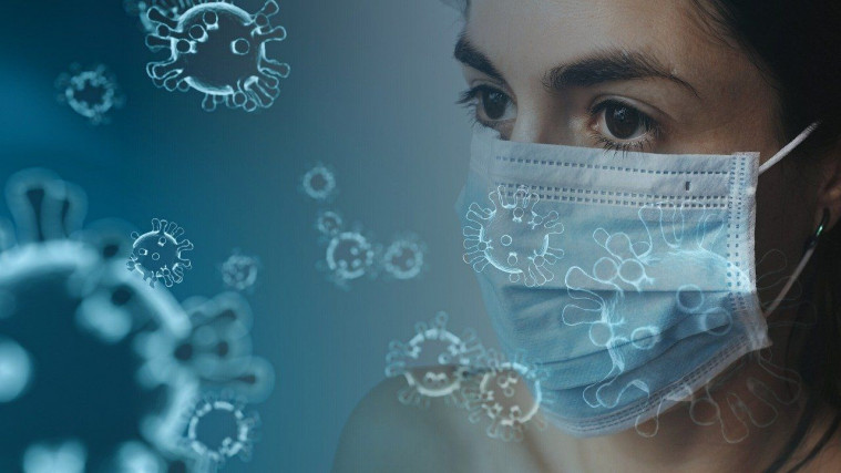 Ilustrasi memaki masker selama pandemi