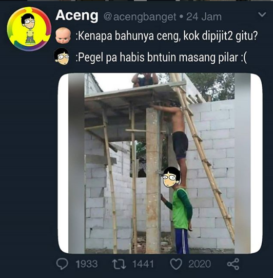 Kelakuan kocak mempersulit diri sendiri