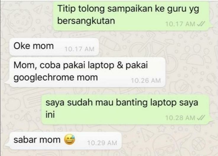 ilustrasi sekolah online