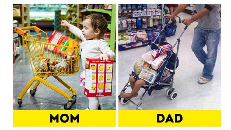 Perbedaan gaya asuh papa dan mama