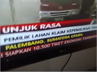 Typo tulisan tayangan berita televisi