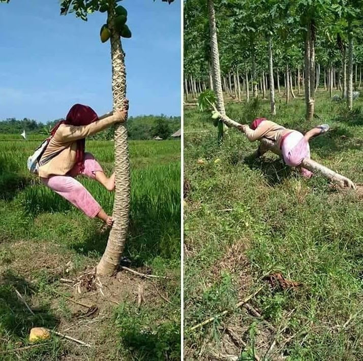 Pose nyeleneh para wanita yang terlalu absurd