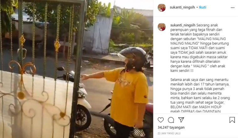 Anak teriaki ayah maling