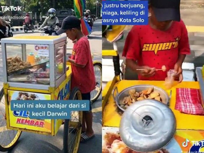 Darwis, bocah SD yang berjualan cilok buat beli paket data