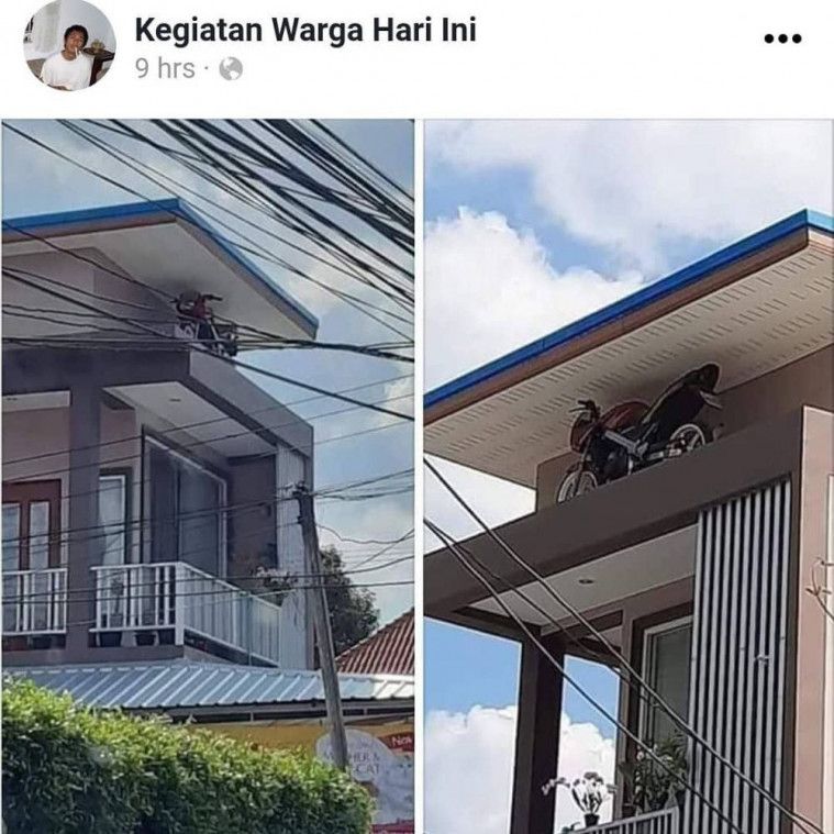 Potret kocak kendaraan parkir