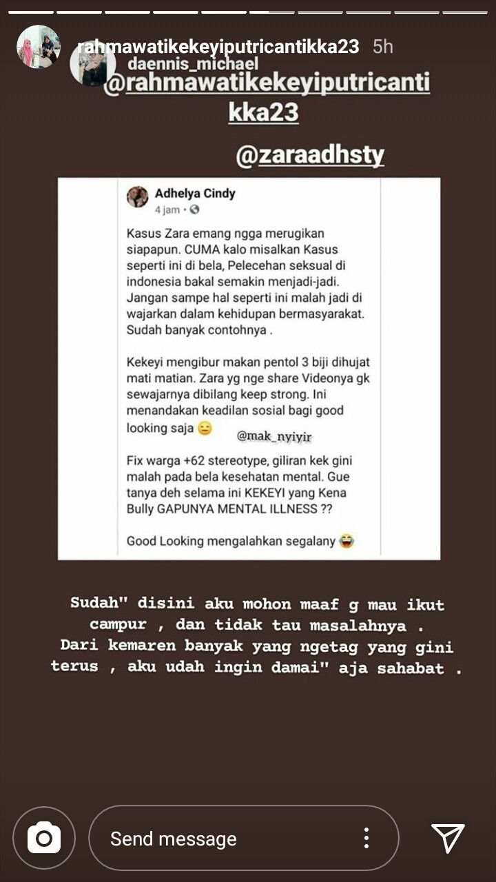 Kekeyi, Zara, dan Zaki Pohan