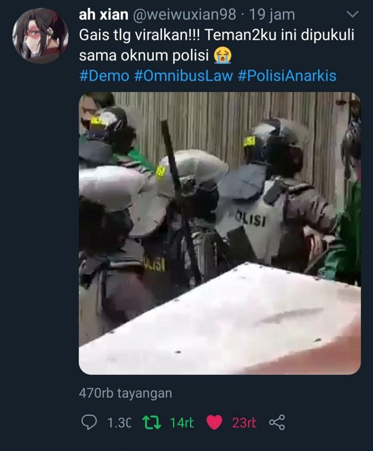 Viral Video Polisi Diduga Melakukan Kekerasan Pada Mahasiswa