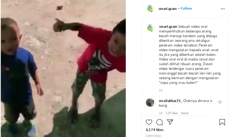 viral anak kecil disuruh tiup kondom